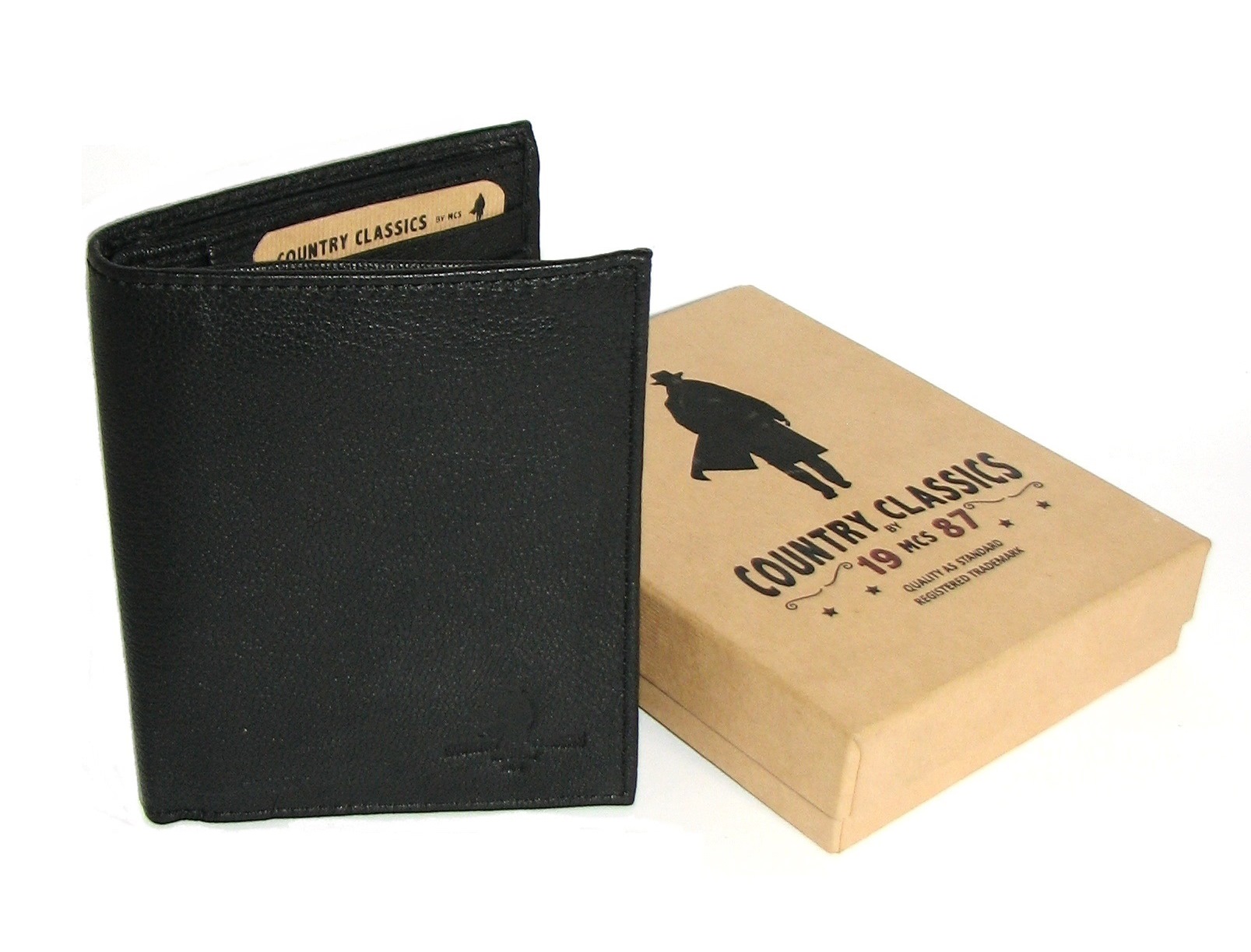 Шкіряний чоловічий гаманець 02BLK Country Classics